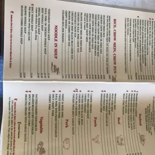 Menu July 2022