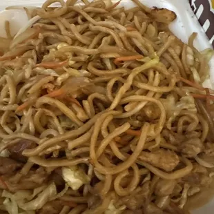 Chicken chow mein ( picture taken after serving two helpings)