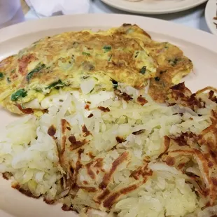 Spinach &amp; feta omelette