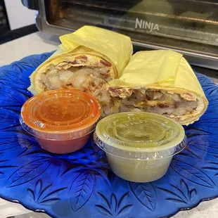 Bacon breakfast burrito