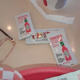 The Tabasco and Tapatio I asked for!