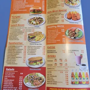 Menu April 2022