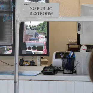 No public restroom