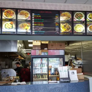menus on the wall