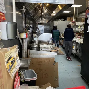 the kitchen
