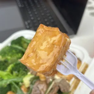 Tofu beef w/ mixed vegetables