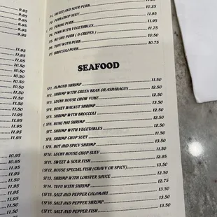 sushi and sashimi, menu