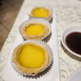 Not as flaky egg tarts