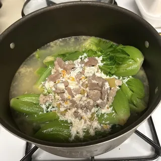 205. Pork & Salted Egg Mustard Green Soup