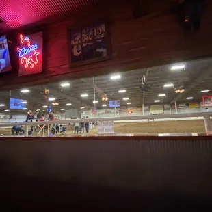 A view of the rodeo arena