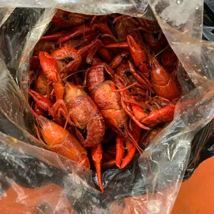 Boiled crawfish