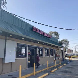 the front of the restaurant