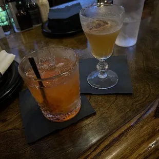 Whiskey old fashioned sour and the Bourbon and Butter