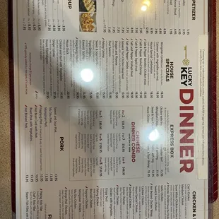 Dinner Menu