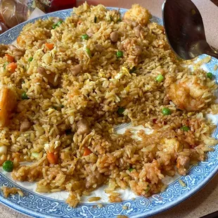 Chicken and shrimp fried rice