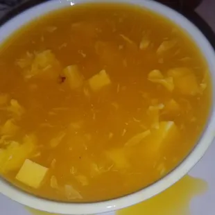 Very good, egg drop soup