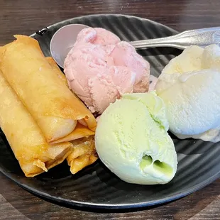 Fried Banana with Ice Cream