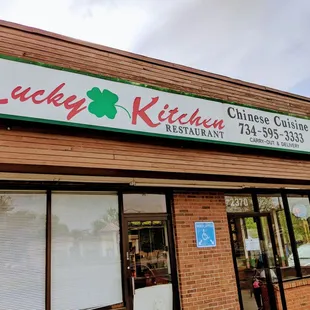 the front of the restaurant