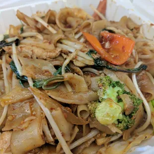 Chicken Pad kee Mao - extra spicy