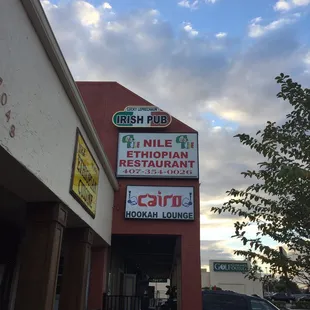 Signage outside the Lucky Leprechaun