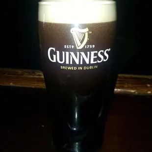 Perfect pint of Guinness and 20oz too.