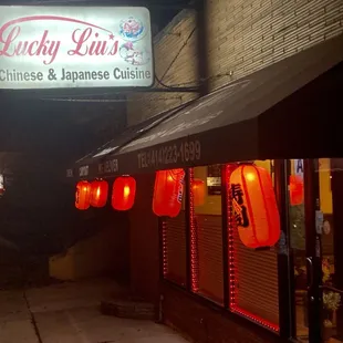 a chinese restaurant at night
