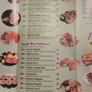 Menu as of 12/6/2021