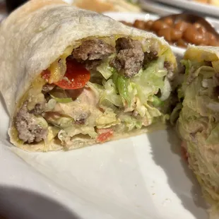 cheeseburger wrap