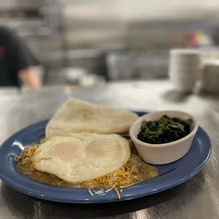 Green Chile Pork &amp; Eggs
