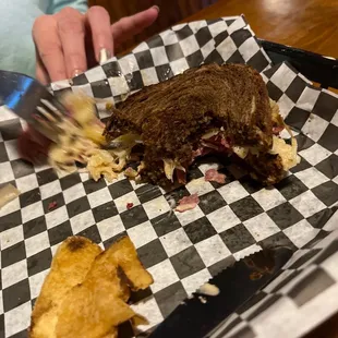 I wanted to take a picture of this amazing Ruben but it was 2 good &amp; we were 2 hungry