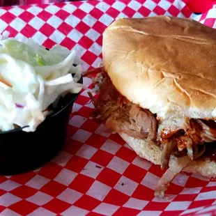 Pulled Pork Sandwich w/ Cole Slaw