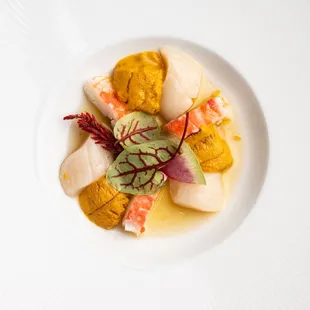 Hokkaido Scallops, Uni, Dungeness Crab