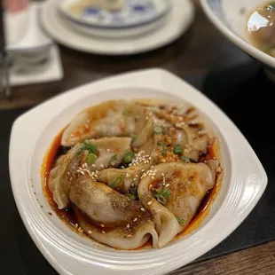 Dumplings in Red Chili Sauce