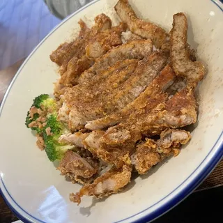 Crispy Fried Pork With Rice