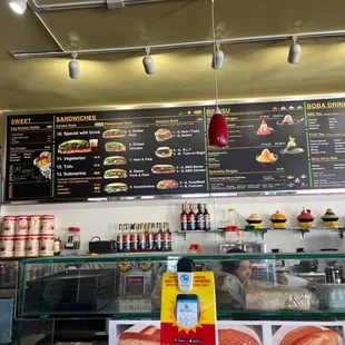 the menu of the restaurant