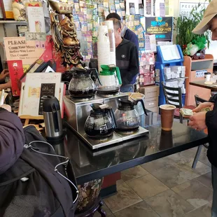 Hot coffee station