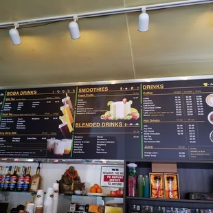 Drink menu