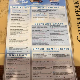 This is the front page of their menu.  Photo taken October 6, 2022.