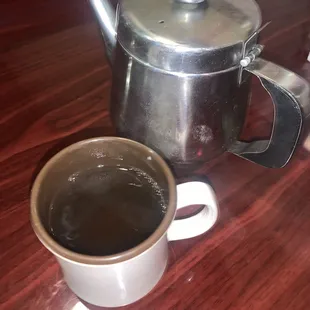 Hot and yummy green tea. Drank the whole pot!