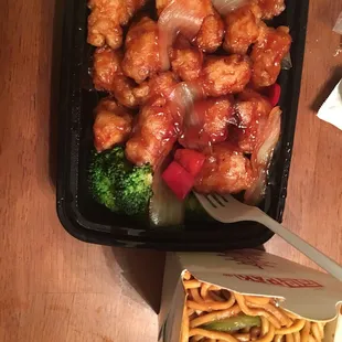 Peking chicken with side of lo mein