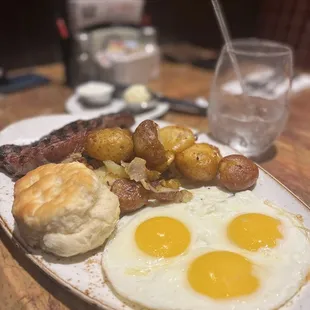 steak and eggs