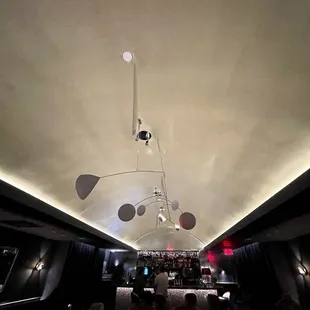 a view of a bar with a lot of lights