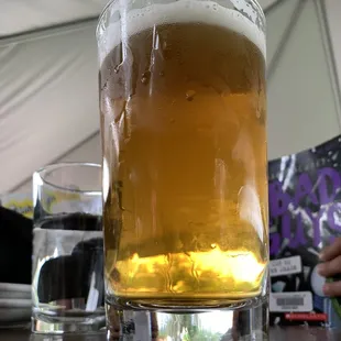 a glass of beer