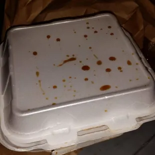 Watery sauce + grease from beef and broccoli