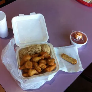 Huge portions offered at the 'Lucky Rice' restaurant ! $8.99 price