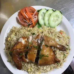 Number 47. Rotisserie Chicken w/ Fried Rice and Vegetables