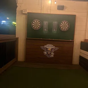 Darts on the patio