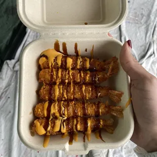 Spicy battered shrimp