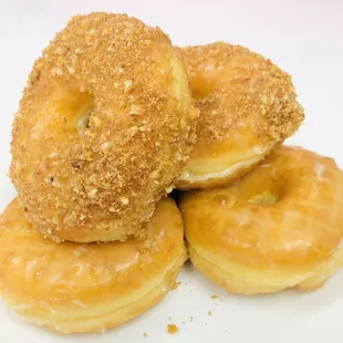 Glazed and Glazed crumb donuts