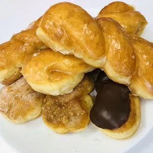 Glazed Twist, Chocolate Twist, Sugar Twist and Mapple Crumb Twist.